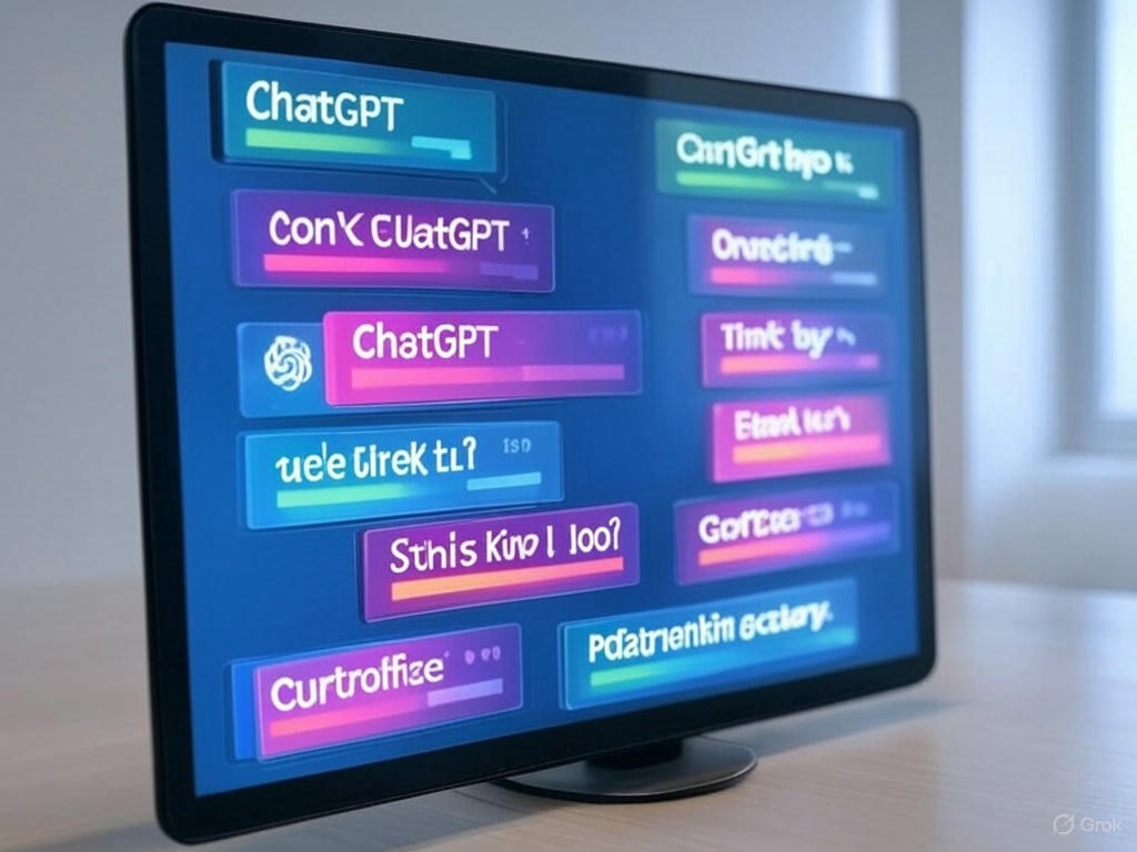 ChatGPT AI chatbot interface on a modern screen